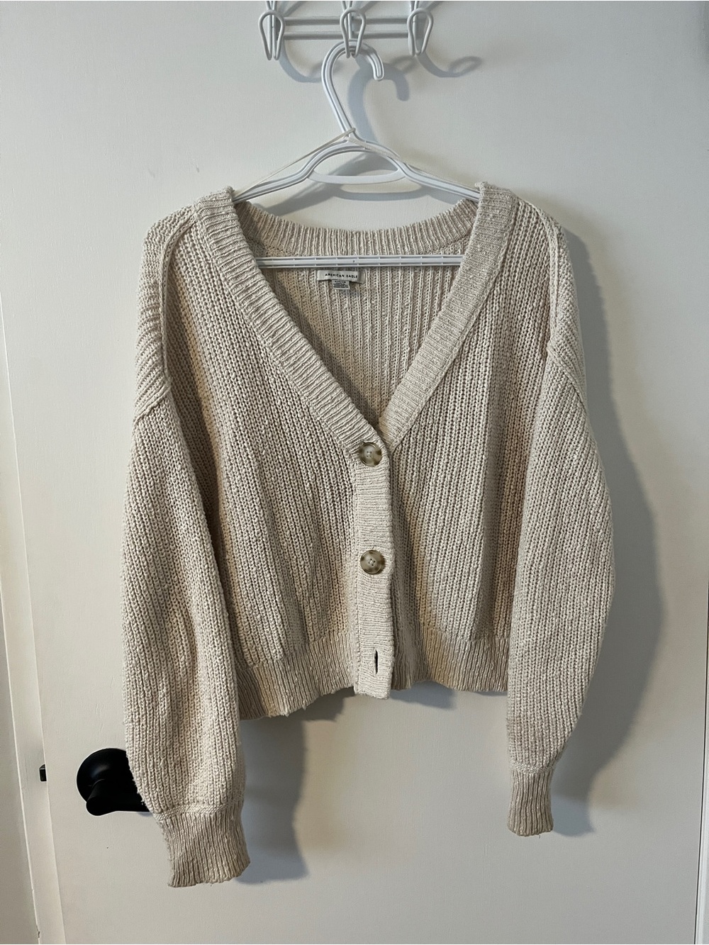 Drop-shoulder cardigan
